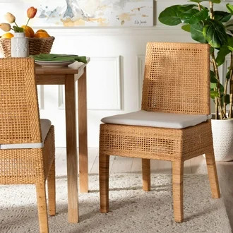 bali & pari Morris Boho Dining Chair, Light Honey | Walmart (US)