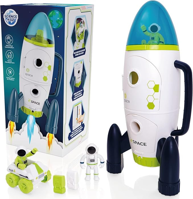 Science Kidz Space Rocket Set - Space Toys For Children Age 3, 4, 5 Year Olds - 42cm Spaceship Wi... | Amazon (UK)