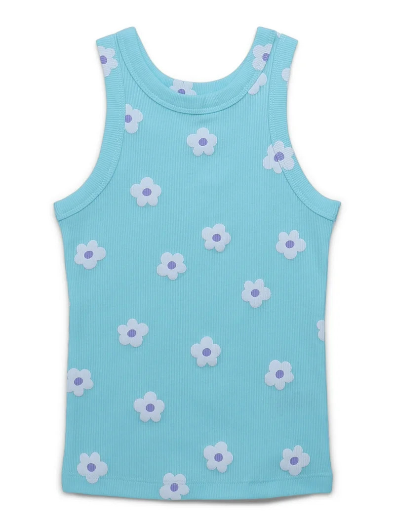 Wonder Nation Girls Kid Tough Ribbed Tank Top, Sizes 4-18 & Plus | Walmart (US)