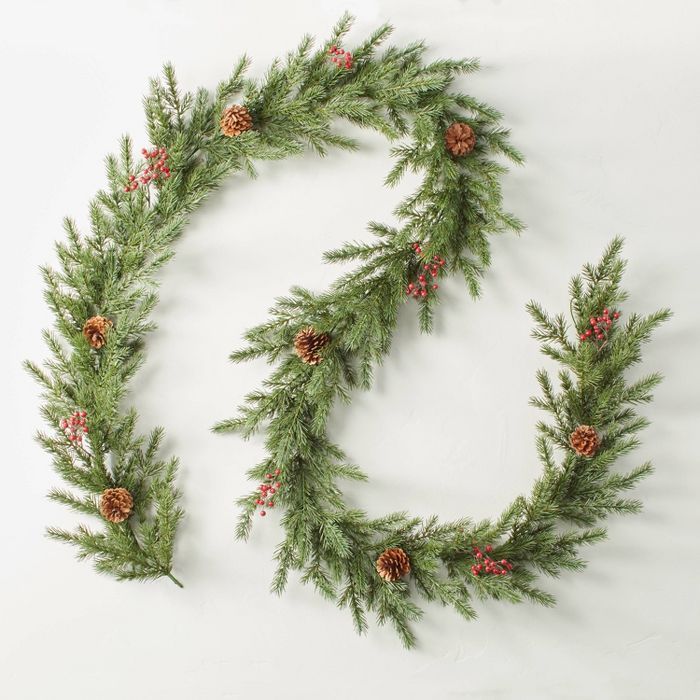 Faux Pine with Berries & Pinecones Plant Garland - Hearth & Hand™ with Magnolia | Target