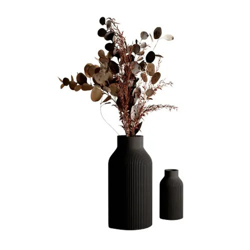 Modernized Pottery Bottle Vase, No Waterproof Insert in Midnight Black - 8" at Nordstrom, Size Medium | Nordstrom