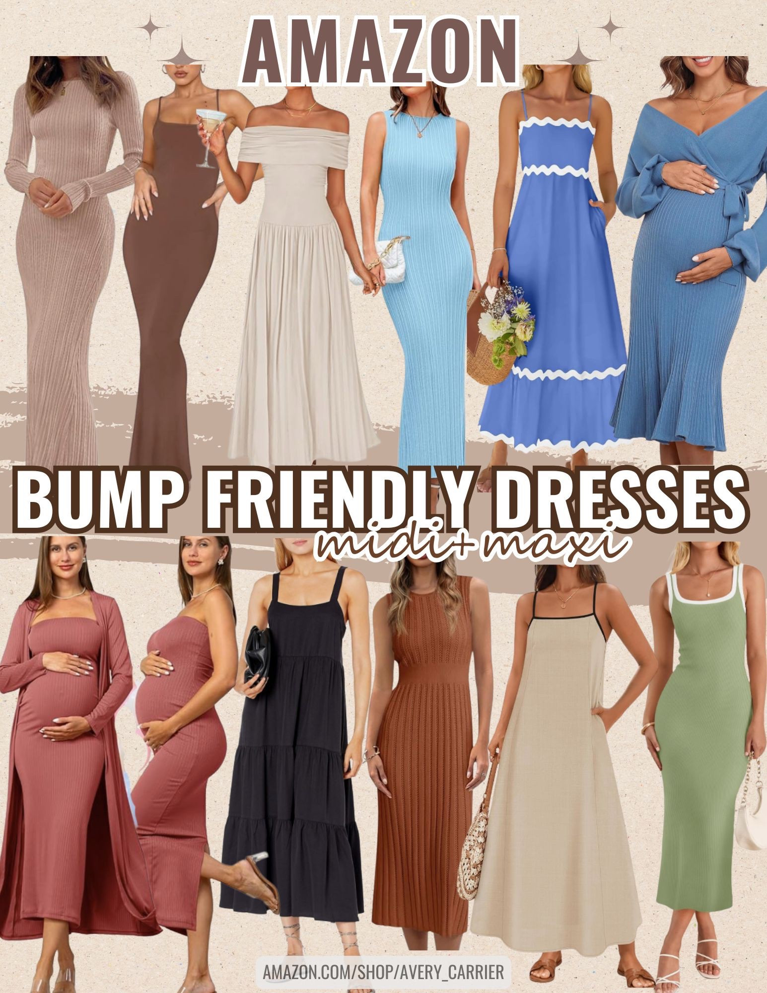 Maternity + bump friendly dresses from Amazon. Midi and maxi dresses all come in several colors and have stretch. Great for spring and also works for transitioning into fall. 

Amazon fashion, vacation dresses, maternity wedding guest dresses, events/occasion/party dresses,  spring brunch outfit

#LTKBump #LTKWedding #LTKParties