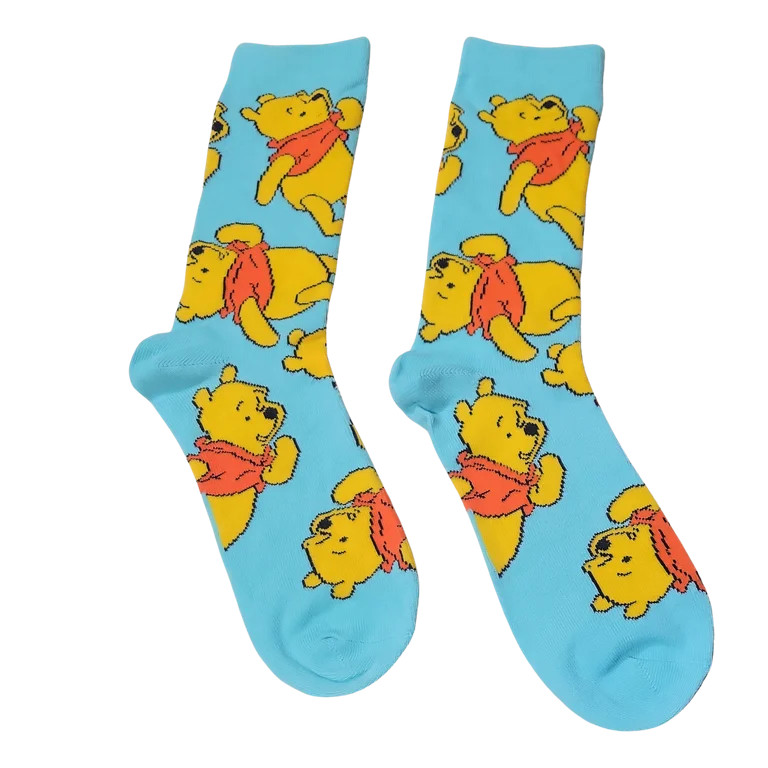 Winnie The Pooh Crew Socks All Over Print Womens 9-13 | Walmart (US)