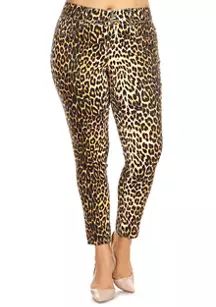 Plus Size Denim Leopard Jeans | Belk