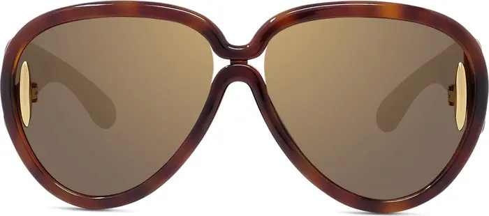 Anagram 65mm Oversized Pilot Mask Sunglasses | Nordstrom