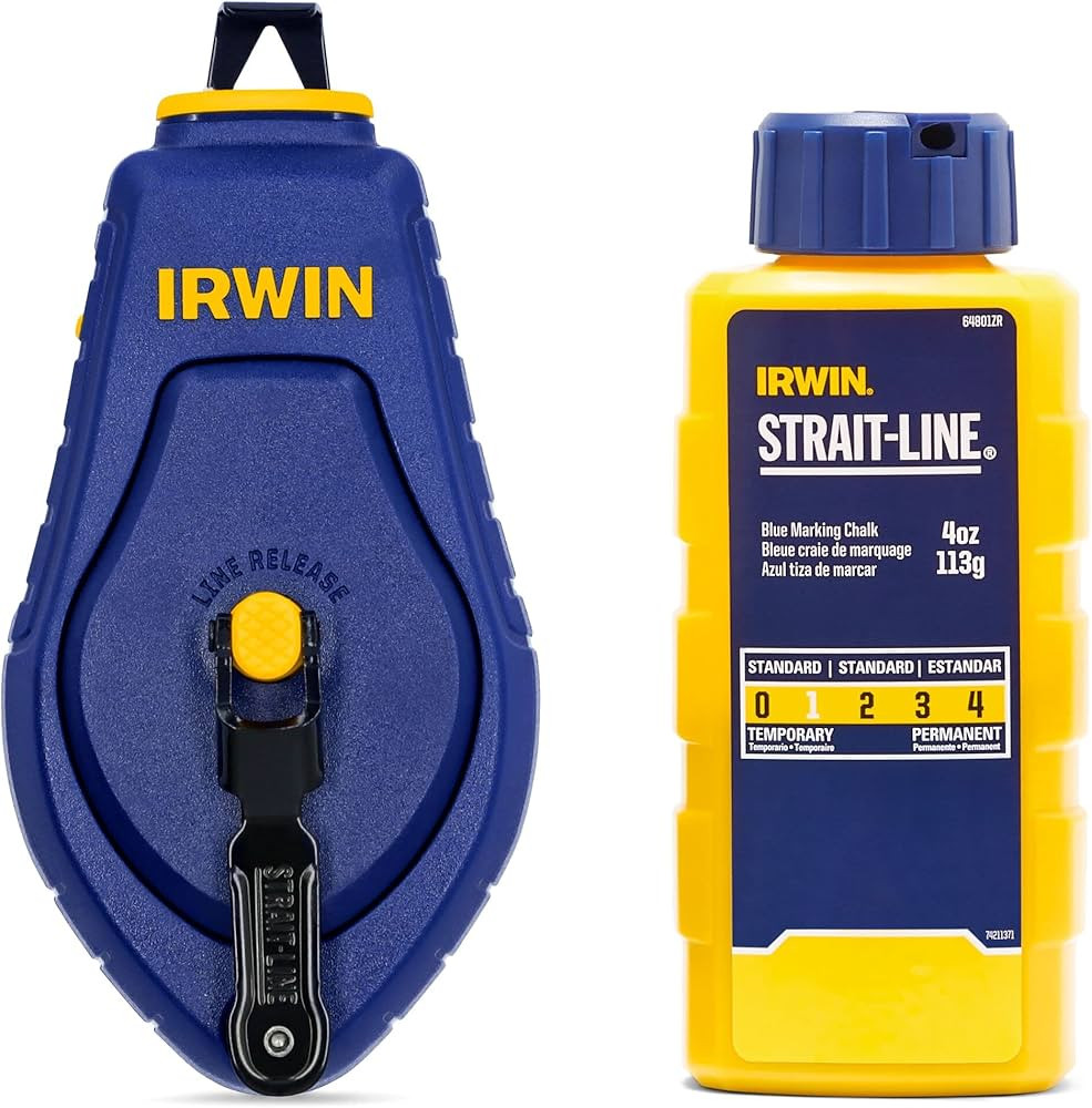 IRWIN Tools STRAIT-LINE COMPACT Chalk Reel, with Blue Chalk, 100 ft. (IWHT48440BC) | Amazon (US)