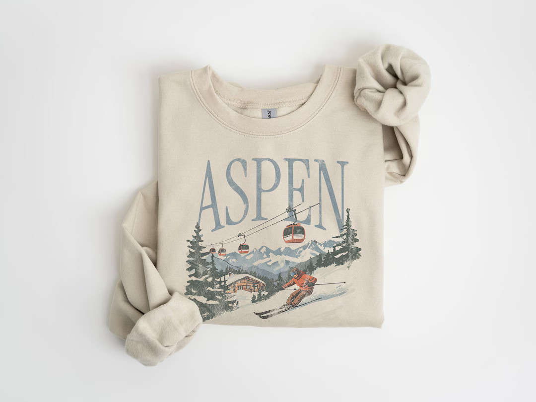 Aspen Ski Resort Crewneck Sweatshirt, Cozy Winter Apparel, Unisex Pullover, Colorado Sweatshirt, ... | Etsy (US)