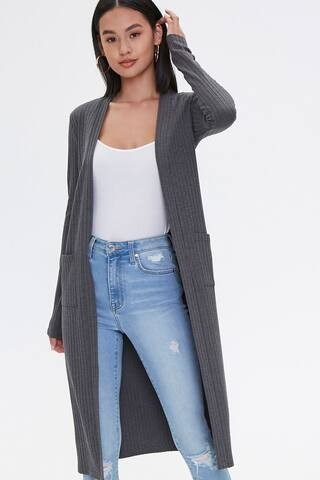 Ribbed Open-Front Cardigan | Forever 21 (US)