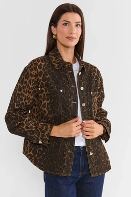 Leopard Print Denim Jacket | Avara