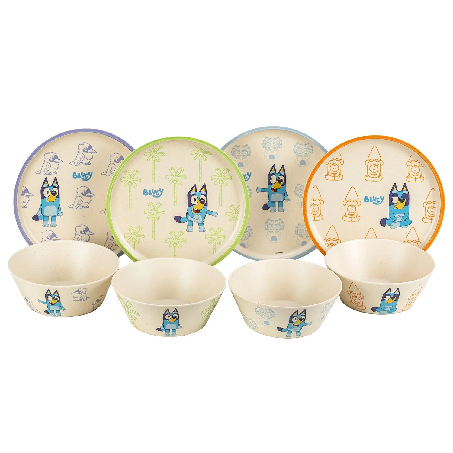 Zak Designs 8-Piece Bamboo Melamine Kids Dinnerware Set, Choose Character | Sam's Club