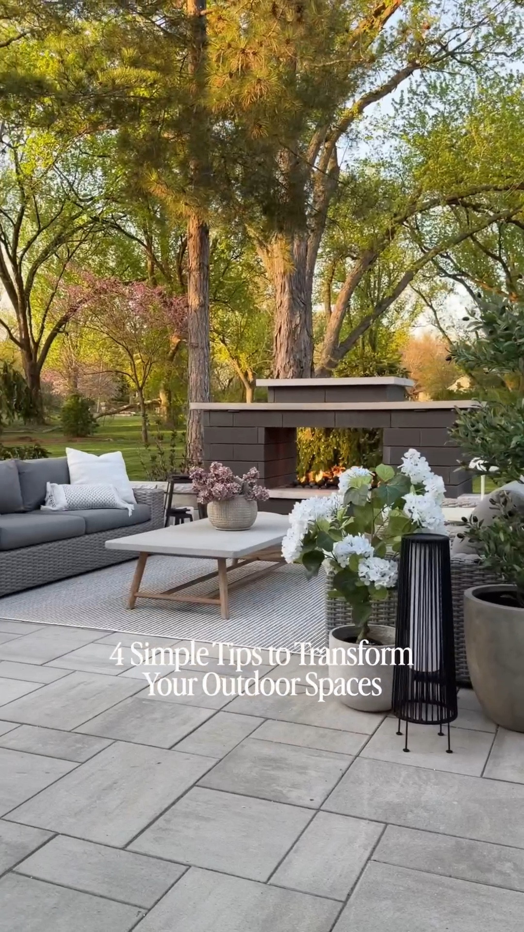 
Spring patio reset, but make it feel like you actually want to sit out here 🤩 comment PATIO for all the 🔗🔗! @Wayfair  has so many options right now to pull a space like this together in one go!

I swapped in a few simple pieces this year and it made the space so much more cozy! I love this outdoor rug, cozy throw pillows, warm solar lighting, and planters filled with maintenance-free trees and flowers, plus a fireplace filled with ceramic fire balls to elevate the look.

If your patio has been feeling a little forgotten, this is your sign to refresh it without overthinking it! 

#WayfairPartner #ad #Wayfair

#LTKHome #LTKSaleAlert #LTKSeasonal