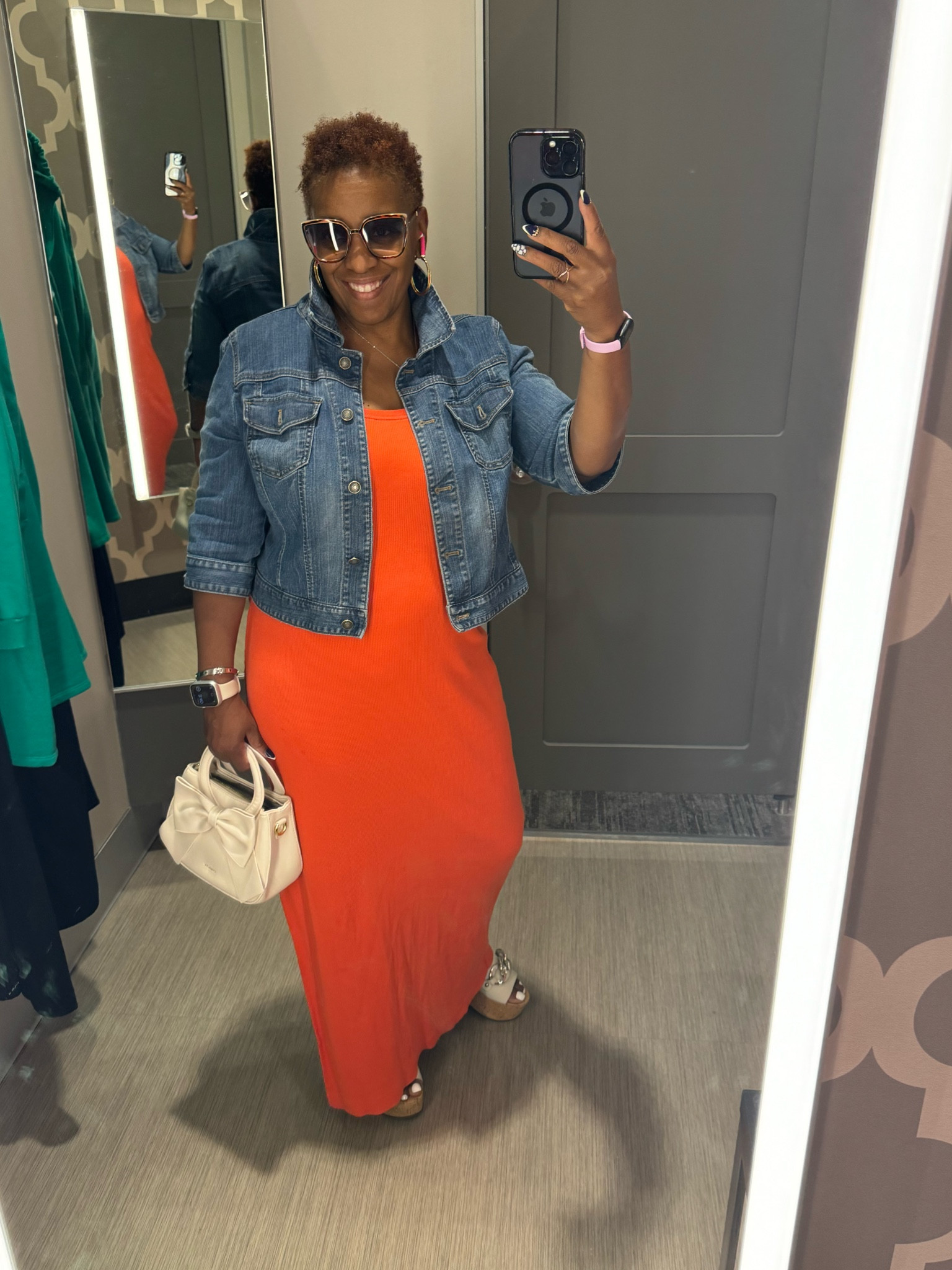 **✨ Look of the Day ✨**

Here's today's look: a stunning flowy maxi dress in a soft pastel shade, paired with chunky white sandals and a lightweight jean jacket Oversized sunglasses complete the look, perfect for a day out in the sun or a casual evening stroll.

Dress @Targetstyle 
Shoes @Marc Fisher (last season) 
Jean Jacket @AnnLoft 
Purse @amazon 
Jewelry @Amazon 
Fragrance @Amazon 

#FashionInspo #DailyLook #MaxiDressMagic #ChicAndComfy

---

Which trend are you most excited to try? Let us know in the comments! 💬👇

#LTKU #LTKVideo #LTKSeasonal