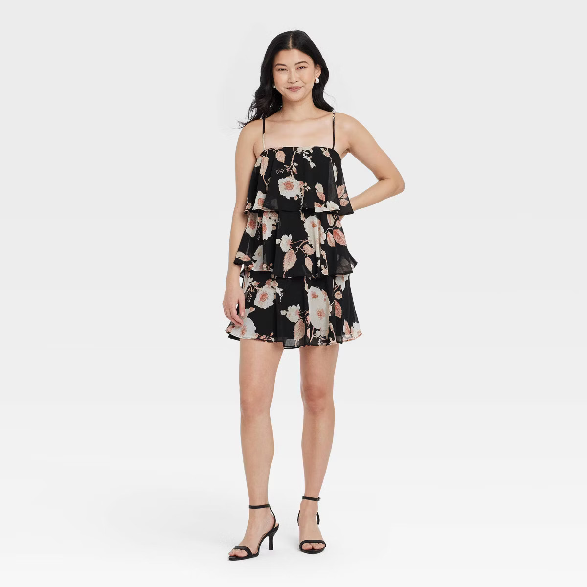 Women's Tiered Ruffle Mini Shift Dress - A New Day™ | Target