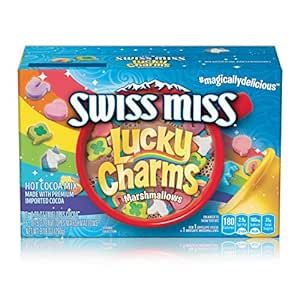 Swiss Miss Chocolate Flavor Hot Cocoa Mix with Lucky Charms Marshmallows 1.38 oz. 6-Ct (Pack of 8... | Amazon (US)