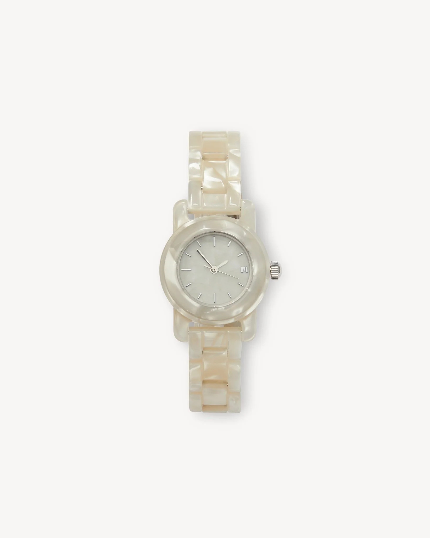 Mini Mono Watch in White Shell | Machete