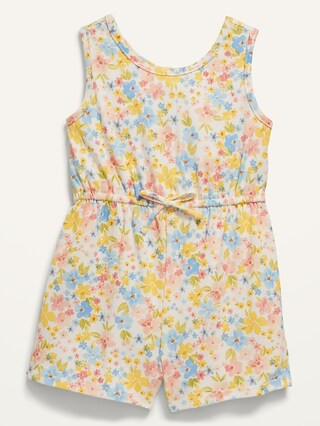 Printed Sleeveless Jersey Romper for Toddler Girls | Old Navy (US)