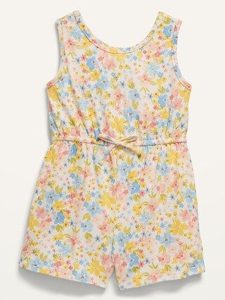 Printed Sleeveless Jersey Romper for Toddler Girls | Old Navy (US)