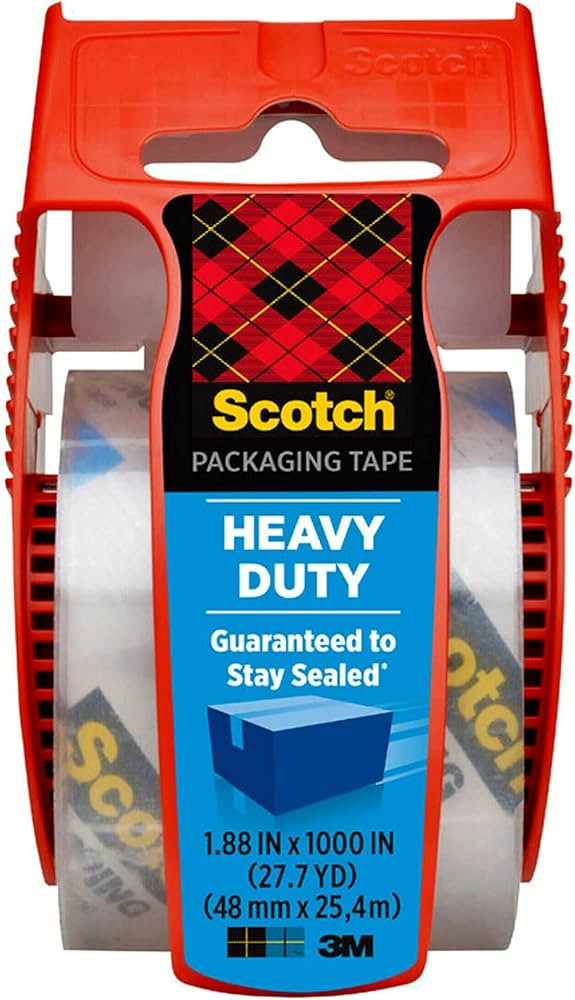 Scotch Heavy Duty Shipping Packaging Tape, 1.88"x 27.7 yd, Great for Packing, Shipping & Moving, ... | Amazon (US)