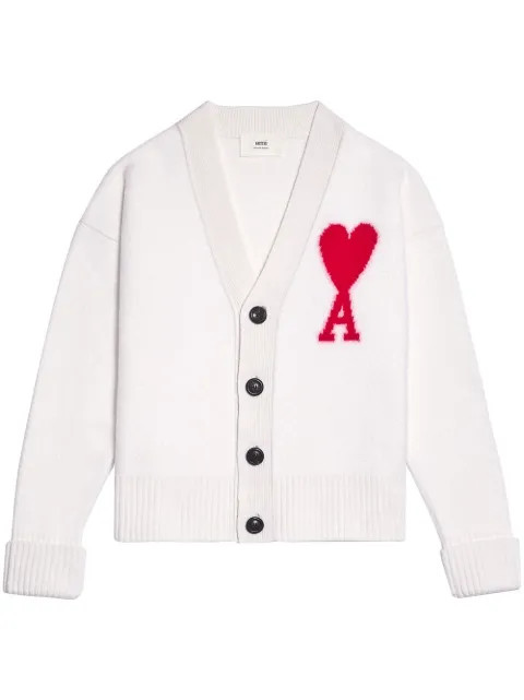 AMI Paris Ami De Coeur Cardigan - Farfetch | Farfetch Global