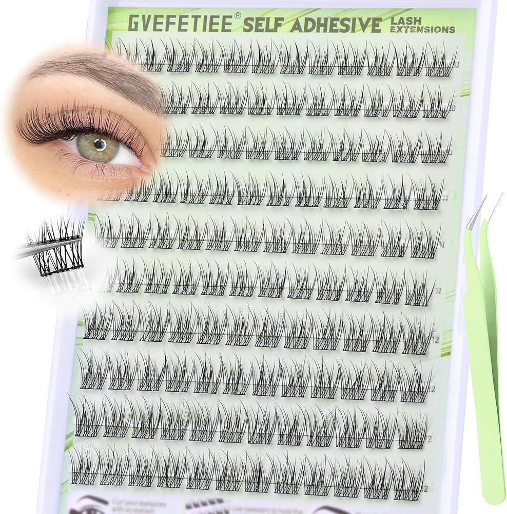 Self Adhesive Eyelashes Clusters No Glue Needed Lash Clusters Natural Look Wispy Cluster Lashes P... | Amazon (CA)