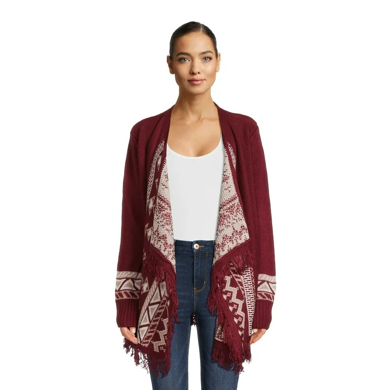 No Boundaries Juniors’ Duster Cardigan with Southwest Pattern, Sizes XS-3XL | Walmart (US)