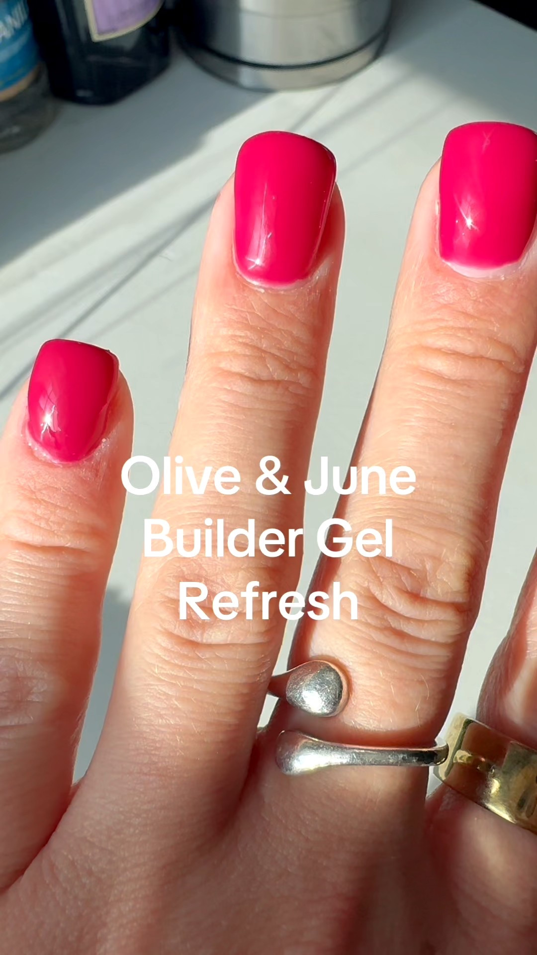 Today called for an @Olive & June builder gel nail refresh t The perfect color for Valentine's Day! Here is how I refilled my nails using builder gel #oliveandjune #buildergel #buildergelnails #gelpolish #diynails

#LTKBeauty