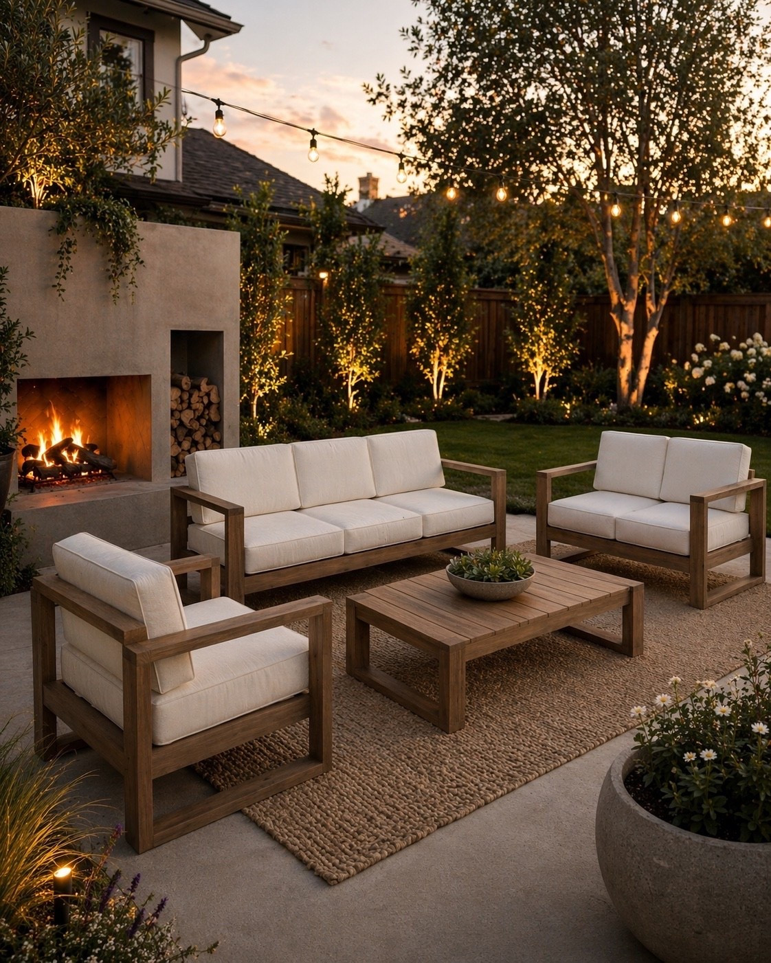 This outdoor seating setup is exactly the kind of cozy, elevated vibe summer dreams are made of 🤎✨

The warm acacia wood tones paired with the soft neutral cushions make the whole space feel so designer-inspired while still feeling relaxed and inviting 🌿

Obsessed with outdoor pieces that instantly make a backyard feel more high-end without overcomplicating the space 😍

#patioinspo #outdoorliving #modernorganic #backyardgoals #cozyoutdoor #neutralhome #designerlookforless #homedecor

#LTKHome #LTKSaleAlert #LTKSeasonal