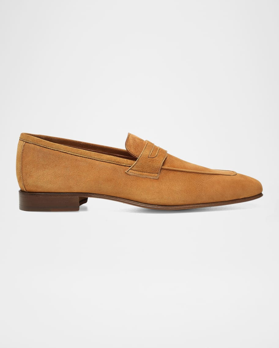 Donald J Pliner Men's Jayce Suede Penny Loafers | Neiman Marcus