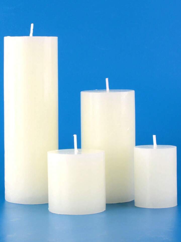 2 Candele Bianco Avorio di 5 cm, una varietà di dimensioni, Candele cilindriche per cena romanti... | SHEIN