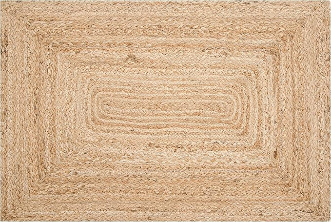 Jute Braided Accent Rug 2'x3' - Natural, Hand Woven Boho Door Mat for Kitchen Entryway, Reversibl... | Amazon (US)