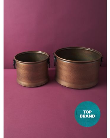 Made In Turkey 2pk Copper Plated Planter Set | HomeGoods