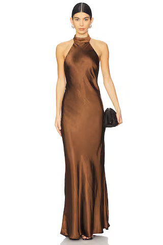 Runaway The Label Brigitte Maxi Dress in Espresso from Revolve.com | Revolve Clothing (Global)