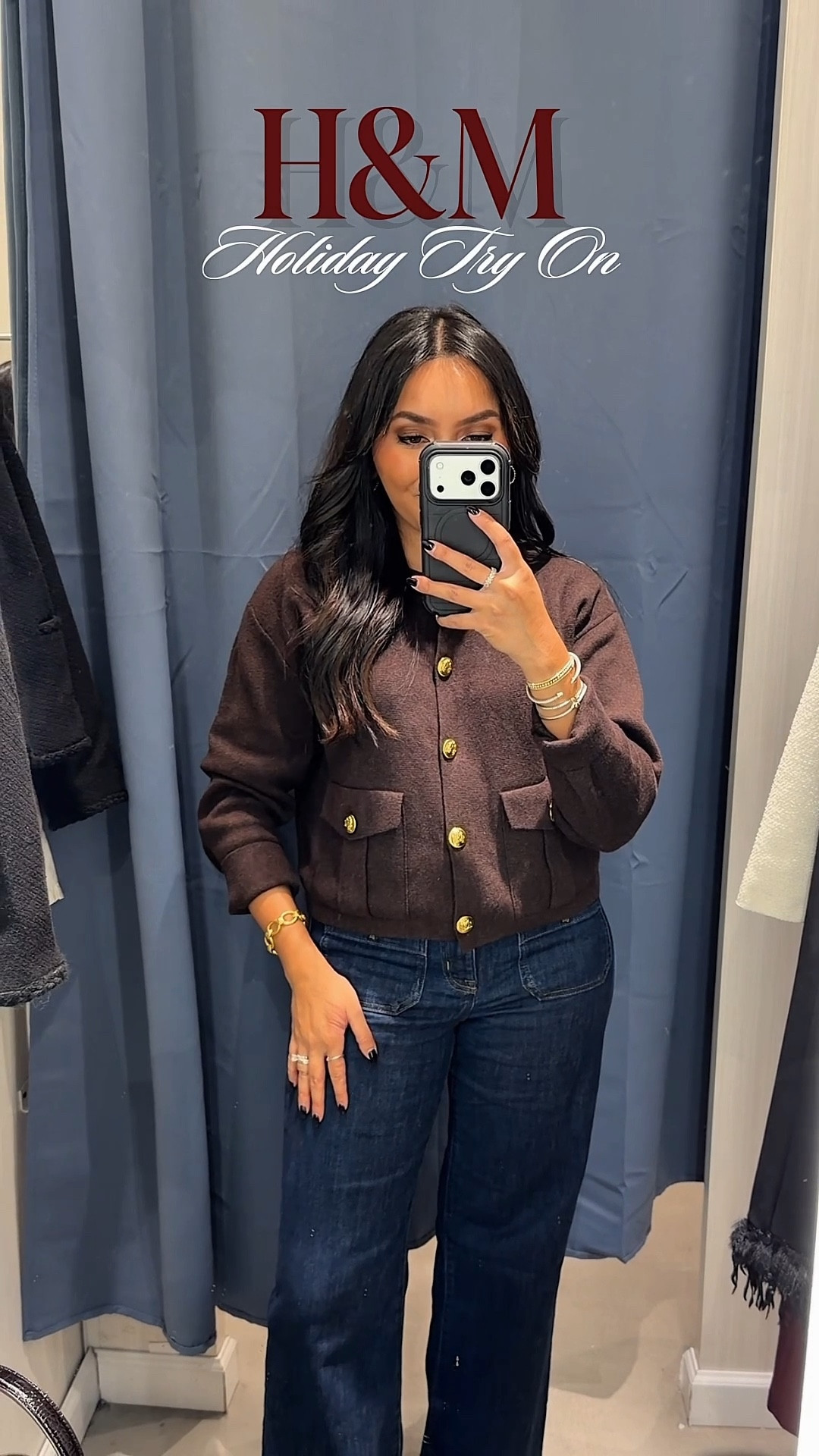 H&M try on!
Button down shirt with black bow size xs TTS 
Black sleeves top size xs 
Feather trim pants - not online, similar linked
White jacket size xs TTS 
Grey and black tweed jacket size xs TTS 
Sequin skirt small TTS 
Grey sweater size xs TTS 
White sequin bow jacket size xs TTS 
Burgundy dress size xs TTS 
Jeans size 4 - sized up a size 

#LTKPetite #LTKHoliday #LTKFindsUnder50