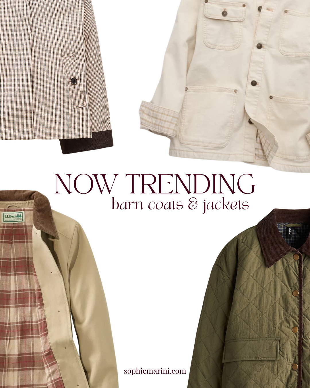 Barn coat season has officially arrived and here are my favorites 🧥🛒everything linked. Comment SHOP and I'll DM the details 💌

Quilted, plaid, flannel-lined, and canvas — every barn coat you need for fall layering. A great barn coat is the one piece that instantly makes an outfit look pulled together — I have my eye on the plaid double-faced cotton for this season.

[barn coat, fall jacket, flannel lined jacket, quilted barn jacket, fall layering staples]
#barncoat #falljackets #falllayering
 

 #LTKSeasonal