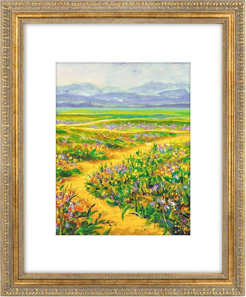 Golden State Art, 16X20 Ornate Vintage Photo Frame with White Mat for 11X14 Pictures or 16X20 Wit... | Amazon (US)