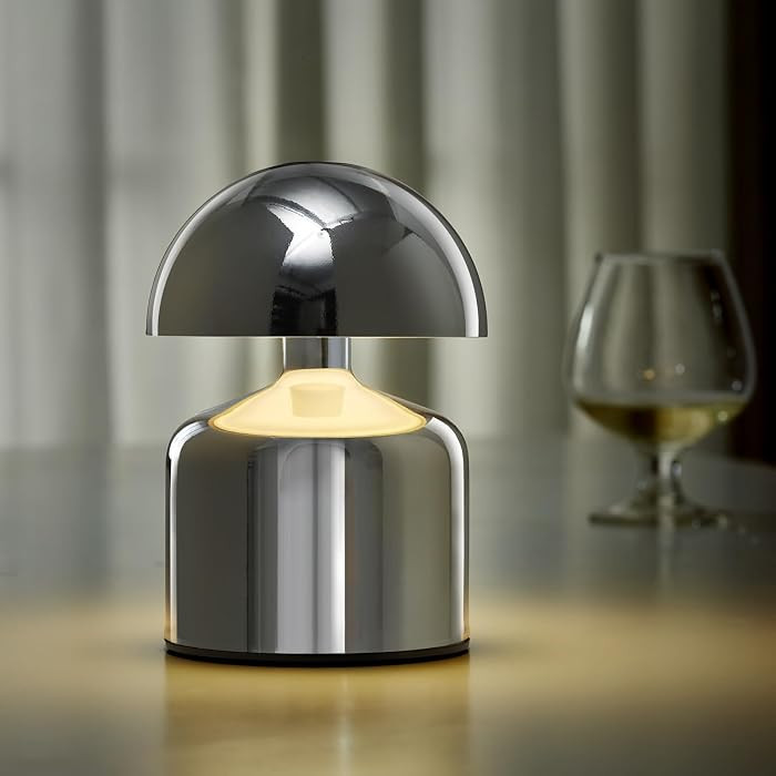 Modern Cordless Mushroom Small Table Lamp Touch LED Lamps, 3-Way Dimmable Bedside Nightstand Lamp... | Amazon (US)