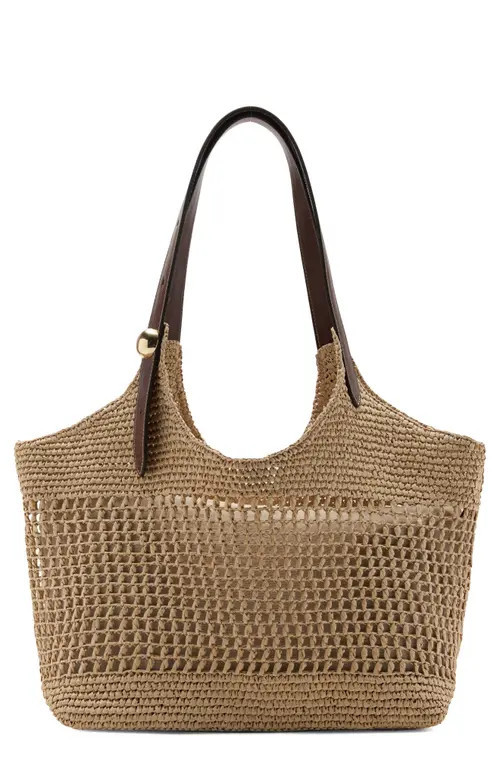 MANGO Natural Fiber Tote in Beige at Nordstrom | Nordstrom