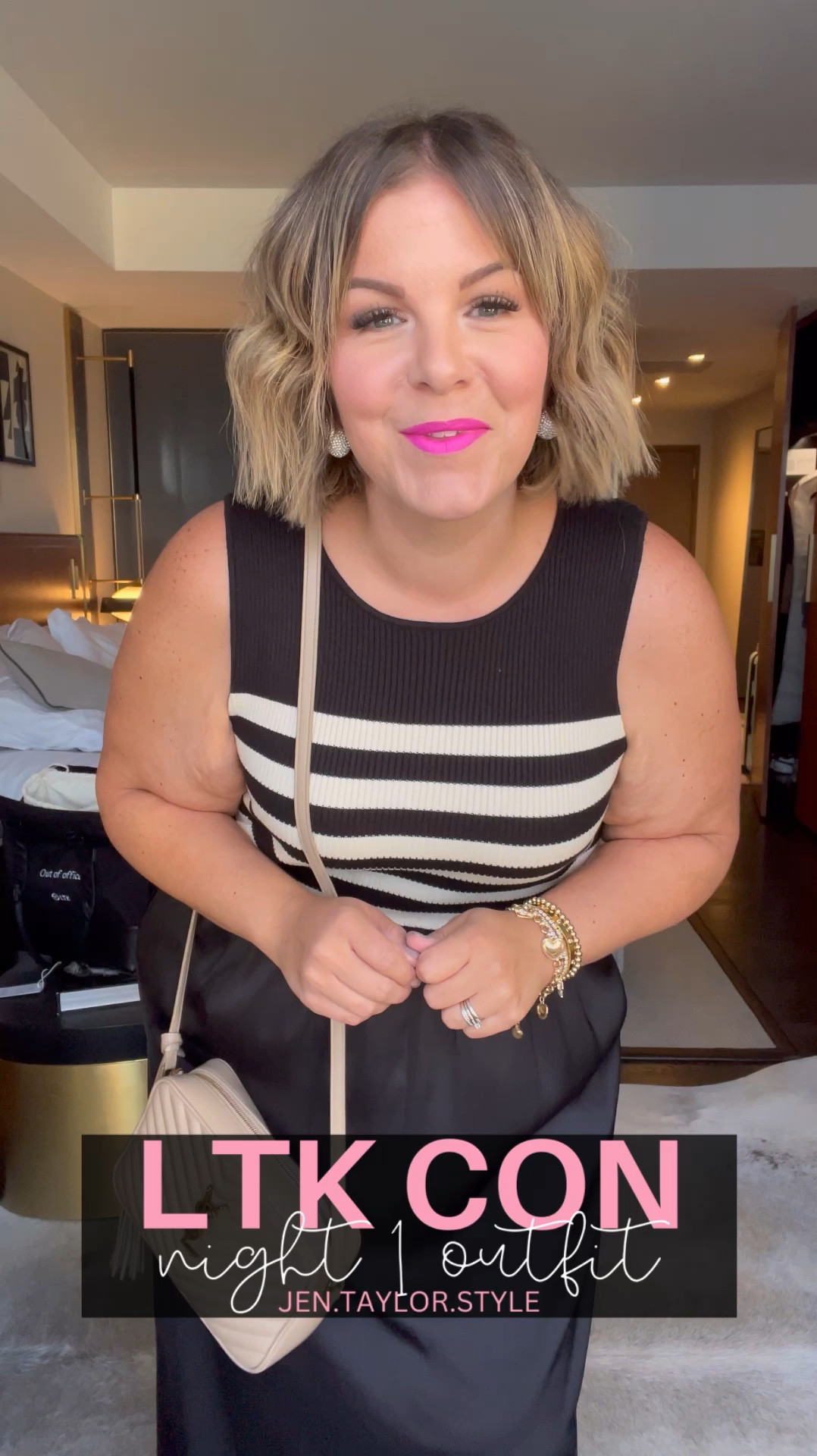 The cutest maxi dress for night one of LTKCon! This dress is a size XL and very true to size. Also comes in a beautiful green color and is a fabulous fall wedding guest dress option. And it has pockets! 🙌🏻 This dress is under $100 but has a very similar look to Anthropologie. Also love these bow mules for a comfortable wedding guest or event shoe option. 

#LTKMidsize #LTKOver40 #LTKCon