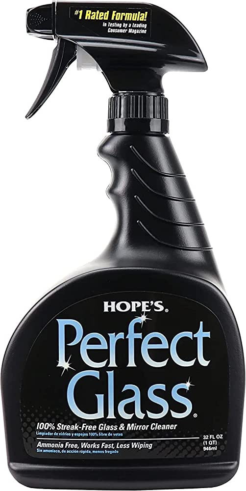 HOPE'S Perfect Glass Cleaner Spray, Streak-Free, Ammonia-Free Window, Mirror, Screen, Tinted Glas... | Amazon (US)
