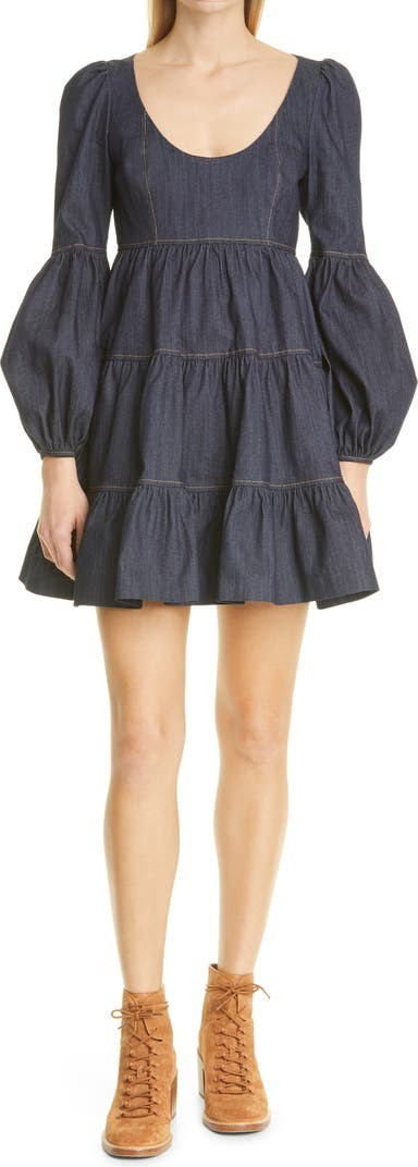 Rose Long Sleeve Stretch Denim Dress | Nordstrom