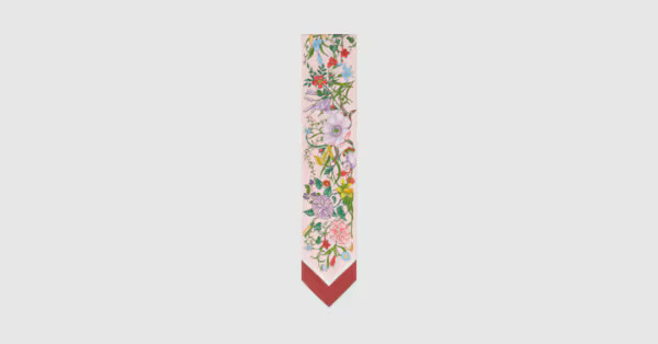 Gucci Floral print silk neck bow | Gucci (US)
