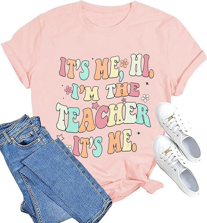 It's Me Hi I'm The Teacher It's Me Shirt Women Teacher Appreciation Gift T-Shirt Funny Teacher Li... | Amazon (US)