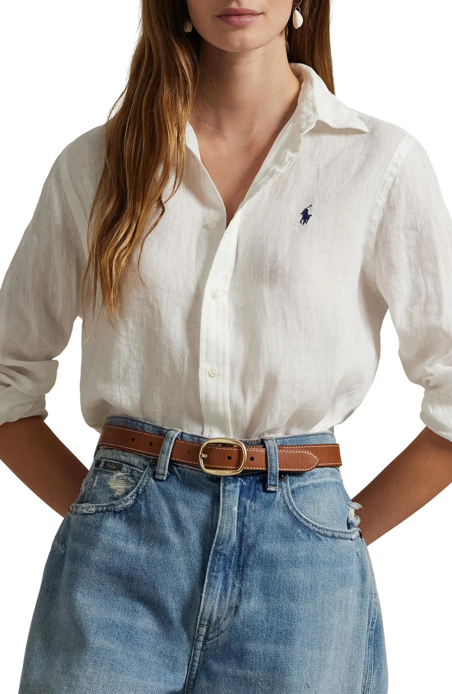 Classic Fit Linen Button-Up Shirt | Nordstrom