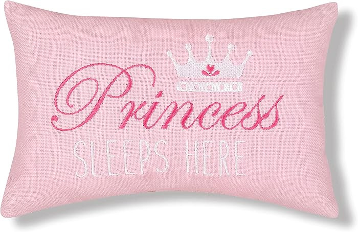 C&F Home Pink Princess Sleeps Here Extra Small Accent Pillow 6" x 9" Decor Decoration Soft Embroi... | Amazon (US)
