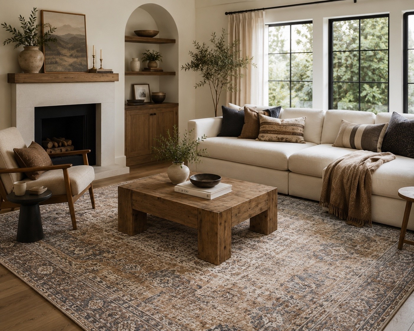 This rug + coffee table combo is giving elevated designer vibes without the designer price tag 🤎 The warm wood tones paired with the vintage-inspired rug make the whole space feel cozy, high-end, and timeless. Found on Wayfair during their Memorial Day sale. ✨

#LTKSaleAlert #LTKHome #LTKSeasonal