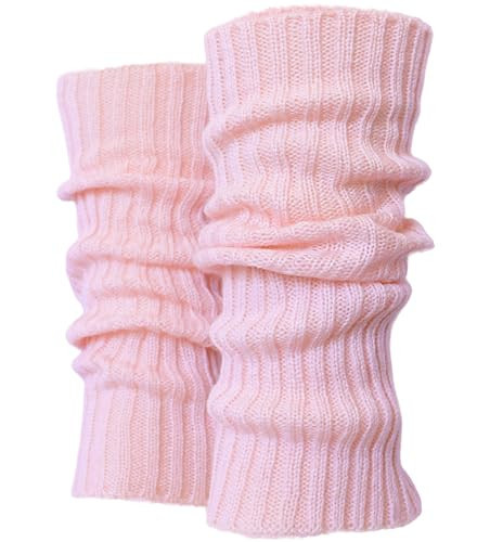 KMystic Solid Winter Cable Knit Leg Warmers (1- Baby Pink) | Amazon (US)