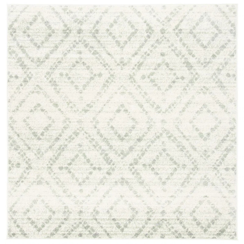 Therese Power Loom Performance Ivory / Green Rug | Wayfair North America