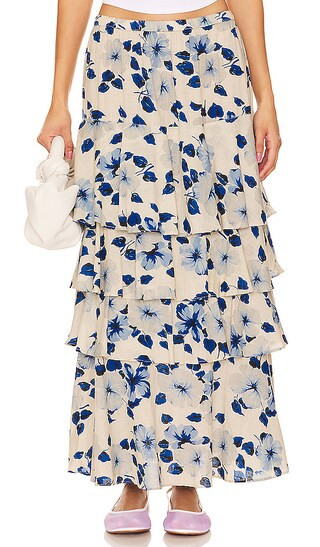 The Gazebo Skirt in Deep Meadow Floral | Revolve Clothing (Global)