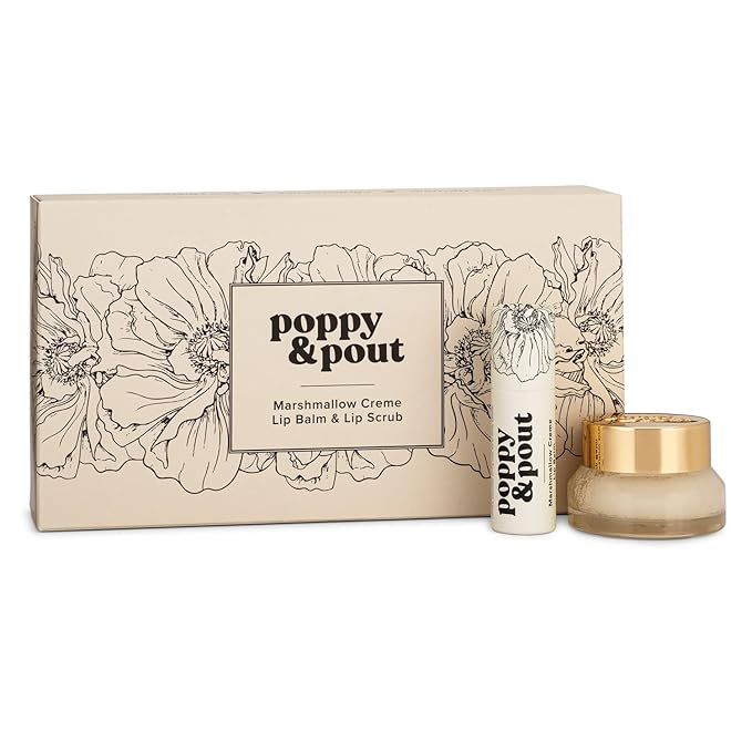 Poppy & Pout Lip Care Set | Lip Balm & Scrub | Recyclable Cardboard Tubes & Glass Jars, 100% Natu... | Amazon (US)