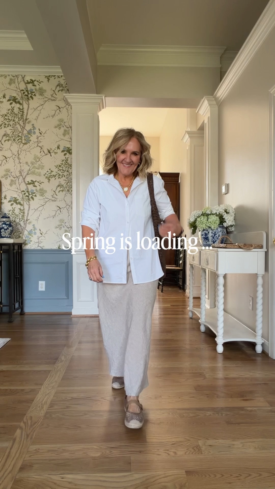Quince linen slip skirt. I’m wearing a medium but I’m going to order a small. I would size down. 
White poplin blouse size small
Quince tops & sweaters size medium 
Navy blazer size 10 petite 
trends trends trends 

#LTKspring #LTKspringtrends #LTKOver40